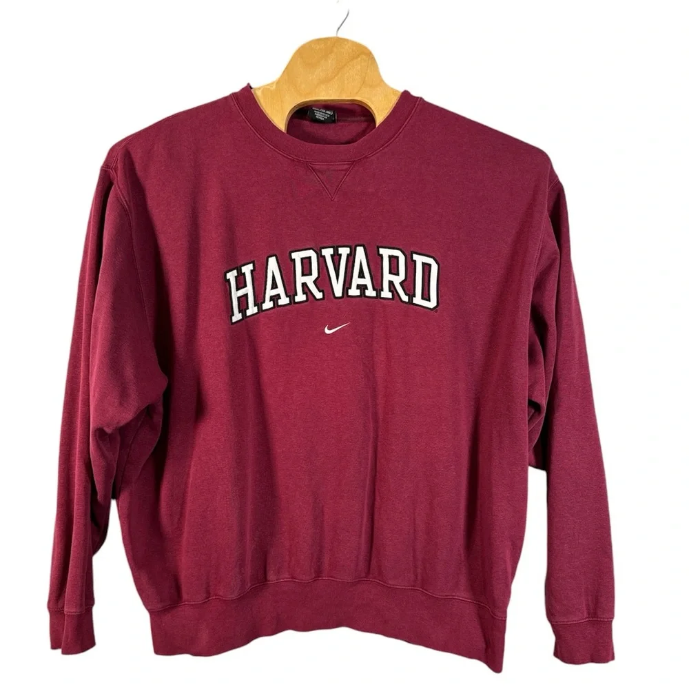 Vintage Nike Team Harvard Maroon Red‎ Sweatshirt Size XXL